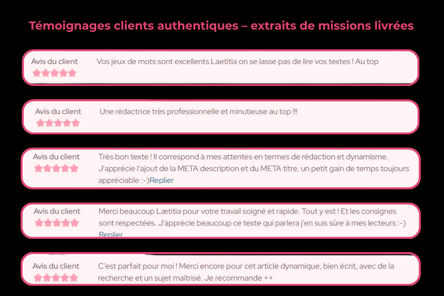 Retour client sur l’adaptation du ton, du style et du rythme